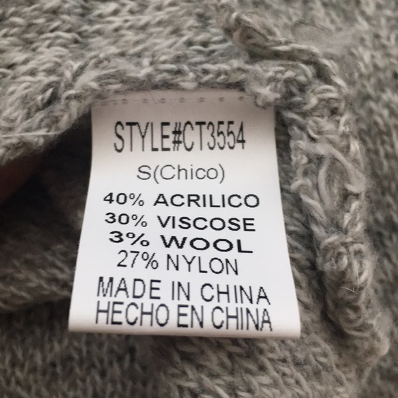 Cozy gray cardigan with lace up sides - Picture 8 of 8